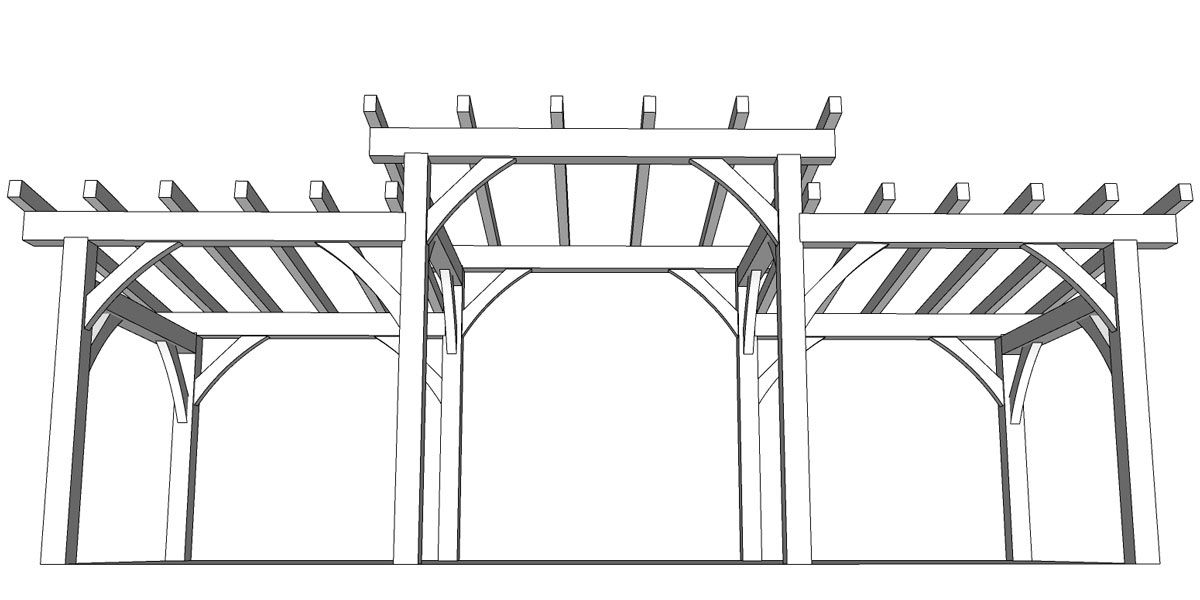 Three bay pergola