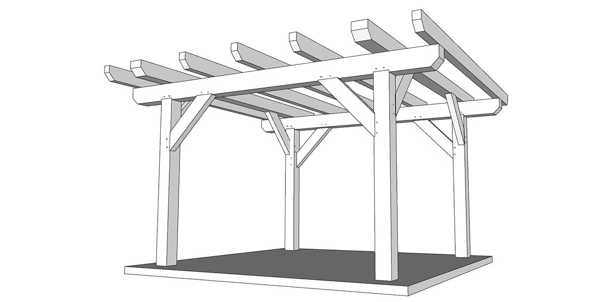 timber framed pergola