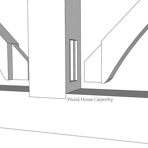 mortise and tenon joiner of king post and struts