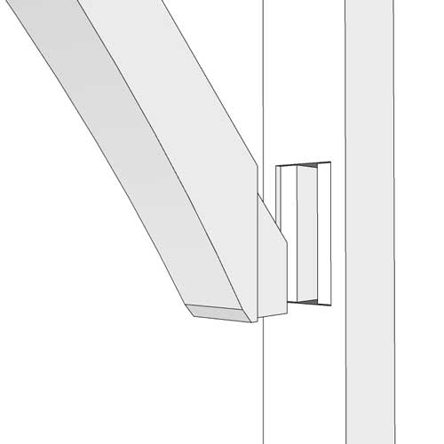 exploded view of knee brace mortise and tenon