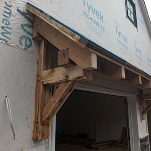 timber framed eyebrow roof for garage