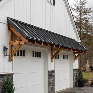 timber framed eyebrow roof for garage